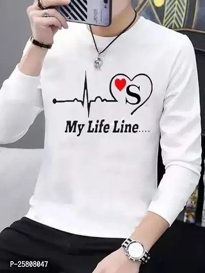 Reliable White Polyester Printed Round Neck Tees For Men-thumb0