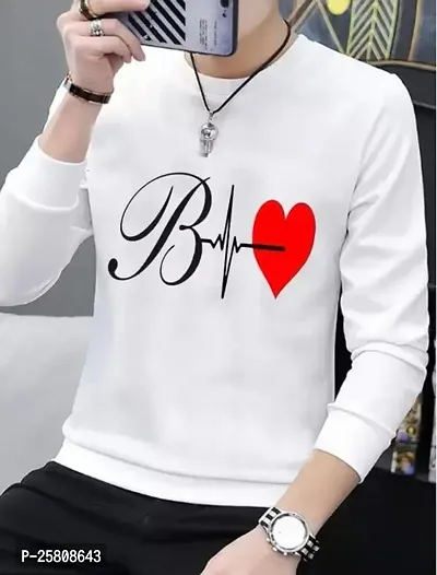 Reliable White Polyester Printed Round Neck Tees For Men-thumb0