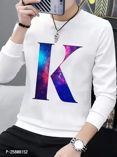Reliable White Polyester Printed Round Neck Tees For Men-thumb0