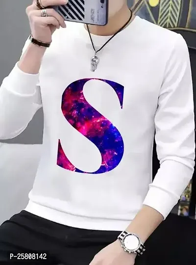 Reliable White Polyester Printed Round Neck Tees For Men-thumb0