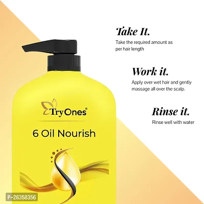 Tryones 6 Oil Nourishing Shampoo With 6 Nutritive Oils For Dry Hair (1 Liter)-thumb2