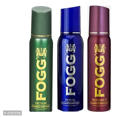 1 FOGG ROYAL BODY SPRAY FOR MEN 120ML + 1 FOGG MONARCH BODY SPRAY FOR MEN 120ML + 1 FOGG VICTOR BODY SPRAY FOR MEN 120ML