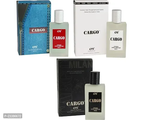 1 CFS CARGO BLUE PERFUME 40ML + 1 CFS CARGO WHITE PERFUME 40ML + 1 CFS CARGO BLACK PERFUME 40ML-thumb0