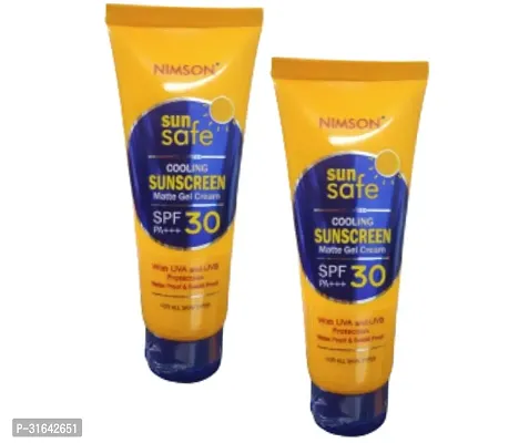 Pack Of 2 Nimson Sun Safe Cooling Sunscreen Matte Gel Cream Spf 30 P+++ 60Ml-thumb0