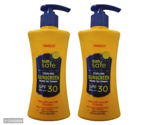 Pack Of 2 Nimson Sun Safe Sunscreen Matte Gel Cream (Spf 30 Pa+++) 200Ml-thumb0