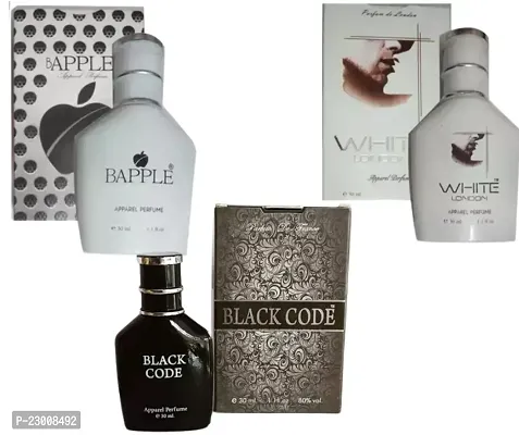 1 BAPPLE PERFUME (30ML) + 1 BLACK CODE PERFUME (30ML) + 1 WHITE STREET LONDON PERFUME (30ML)