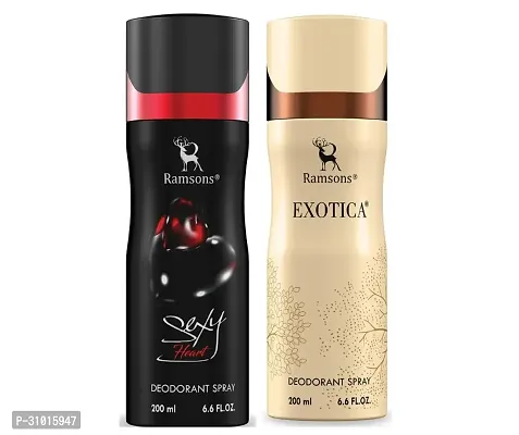 Ramsons Sexy Heart Deodorant 200 Ml ,exotica Deodorant 200 Ml Combo