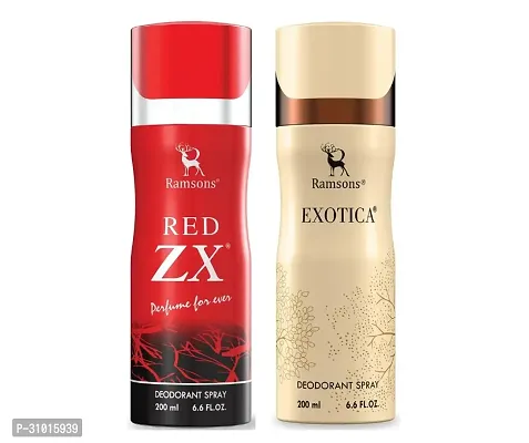 Ramsons Red Zx Deodorant 200 Ml , Exotica Deodorant 200 Ml Combo