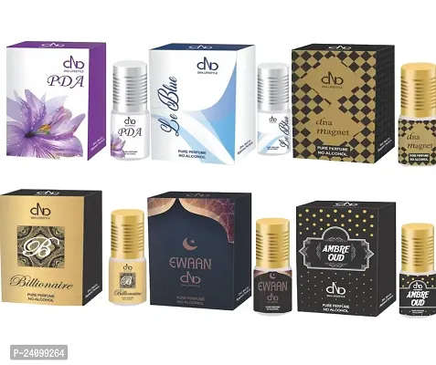 1 PDA ROLL ON APPAREL PERFUME 2ML + 1 LE BLUE ROLL ON PERFUME 2ML + 1 BILLIONAIRE ROLL ON PERFUME 2ML + 1 EWAAN ROLL ON PERFUME 2ML + 1 AMBRE OUD ROLL ON PERFUME 2ML + 1 DNA MAGNET ROLL ON PERFUME 2ML