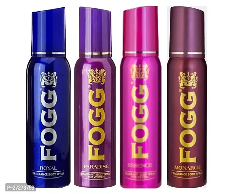 1 FOGG MONARCH BODY SPRAY DEO 120ML + 1 FOGG PARADISE BODY SPRAY DEO 120ML + 1 FOGG ROYAL BODY SPRAY DEO 120ML + 1 FOGG ESSENSE BODY SPRAY DEO 120ML