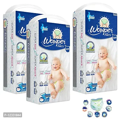 3 Wowper Small Baby Diaper Pants 42Pcs