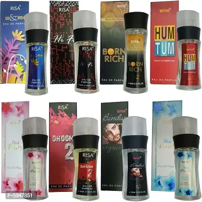 Riya (Dhoom 2 + Born Rich + Hum Tum + Bindas + Blue Pearl + U  Me + Hi Fi + Pink Pearl) Perfume (10 Ml)(8 Pcs)-thumb0