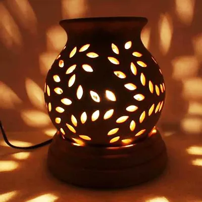 1 CERAMIC ELECTRIC AROMA OIL BURNER POT NATURAL AIR FRAGRANCE FOR OFFICE and HOME