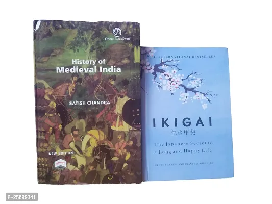 Combo of History of Medieval india and Ikigai English Paperback-thumb0