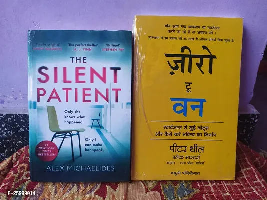 Combo of The Silent Patient English and Zero to One Hindi Paperback