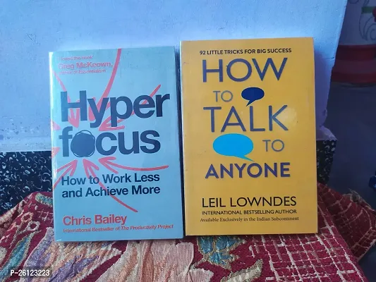 Combo of Hyperfocus and How To Talk To Anyone English Paperback