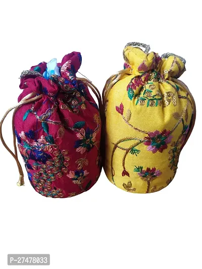 Combo of Wedding, Party Potli Bags For Women and Girls-thumb0