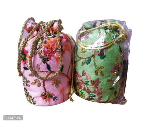 Combo of Wedding, Party Potli Bags For Women and Girls-thumb0