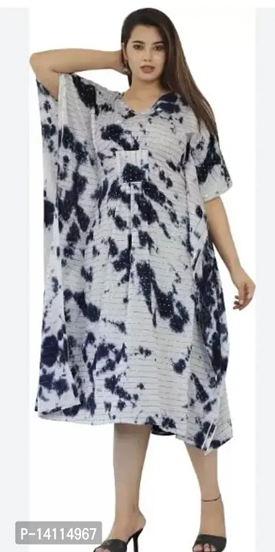 Stylish Women Chiffon Kaftan Dress-thumb0