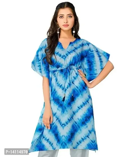 Women Floral Printed Kaftan Kurta– Inddus.in