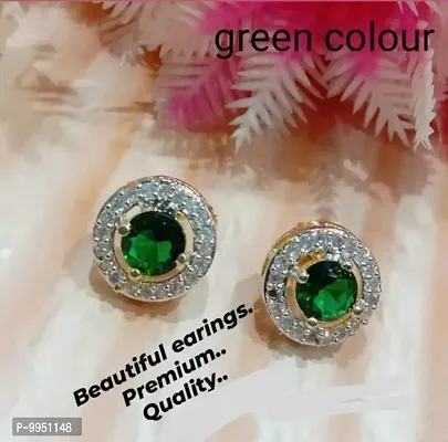 GREEN COLOURED EARRINGS-thumb0