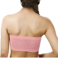 aryashri Non-Padded  Non-Wired Seamless Tube Pink Bra for Women (Size: Free)-thumb1