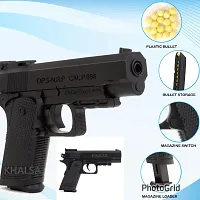 Toy Gun Pistol with 8 Round Barell and 6 mm Plastic BB Bullets for Kids Boys (Bullets 70Pieces) - (Gun - Pack of 2)-thumb1