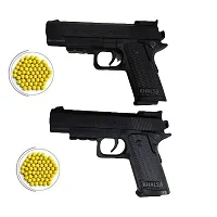 Toy Gun Pistol with 8 Round Barell and 6 mm Plastic BB Bullets for Kids Boys (Bullets 70Pieces) - (Gun - Pack of 2)-thumb3