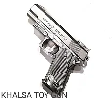 Silver colour PUBG Pistol for Kids with 50 Round Reload And 6mm Plastic BB Bullets. pubgs Soft Water Bullets Toys Gun.Outdoor Game Toy for Children Kid Boys Gifts with free 70bullets-thumb1