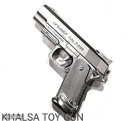 Silver colour PUBG Pistol for Kids with 50 Round Reload And 6mm Plastic BB Bullets. pubgs Soft Water Bullets Toys Gun.Outdoor Game Toy for Children Kid Boys Gifts with free 70bullets-thumb2