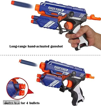 KHALSA Hot Fire Soft Bullet Gun Toy with 10 Safe Soft Foam Bullets, Fun Target Shooting Battle Fight Game for Kids Boys (Blaze Storm- Hot Fire)-thumb4