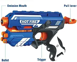 KHALSA Hot Fire Soft Bullet Gun Toy with 10 Safe Soft Foam Bullets, Fun Target Shooting Battle Fight Game for Kids Boys (Blaze Storm- Hot Fire)-thumb4