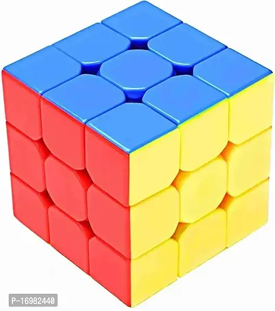Cubes 3x3 High Speed Sticker Less Magic Puzzle Cube Game Toy multicolour pack of 1-thumb0