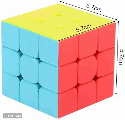 Cubes 3x3 High Speed Sticker Less Magic Puzzle Cube Game Toy multicolour pack of 1-thumb4