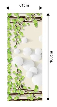 Decorative White Bubbles with Yellow Tree (Double Door Double Door Fridge Wall Sticker )-thumb3