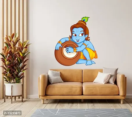 Decoreative makan chor kisan kanyya Wall Sticker