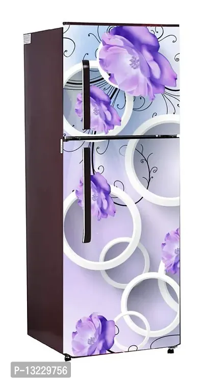 Decorative Beautiful Purple Flower 60x160 Fridge Sticker-thumb0