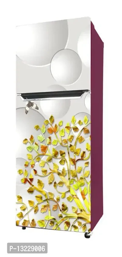 Decorative White Bubbles with Tree (Double Door Double Door Fridge Wall Sticker )-thumb2