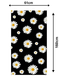 ARCHI GRAPHICS STUDIO Decorative Beautiful Daisy Flower Design with Black Background Wall Fridge Sticker Poster Stylish (PVC Vinyl Multicolor)-thumb2