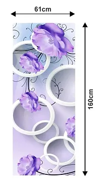 Decorative Beautiful Purple Flower 60x160 Fridge Sticker-thumb2