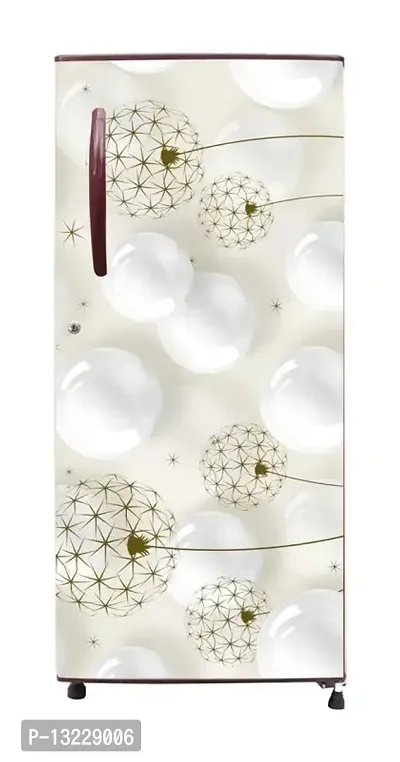 Decorative White Bubbles with Tree (Double Door Double Door Fridge Wall Sticker )-thumb0
