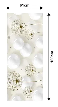 Decorative White Circles with Flower (Double Door Double Door Fridge Wall Sticker )-thumb3