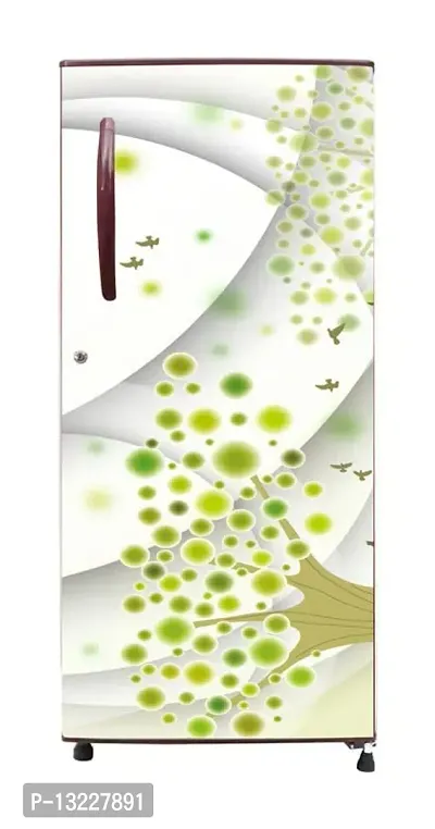 Decorative Tree Birds in air (Double Door Double Door Fridge Wall Sticker )-thumb0
