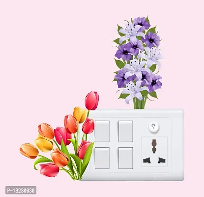 Archi Graphics StudioBeautiful Colourful Flower Switchboard Sticker & Wall Sticker-thumb2