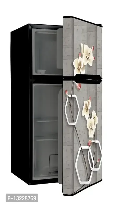 Grey shadable with wi Pink shadable (Double Door Fridge Wall Sticker )-thumb3