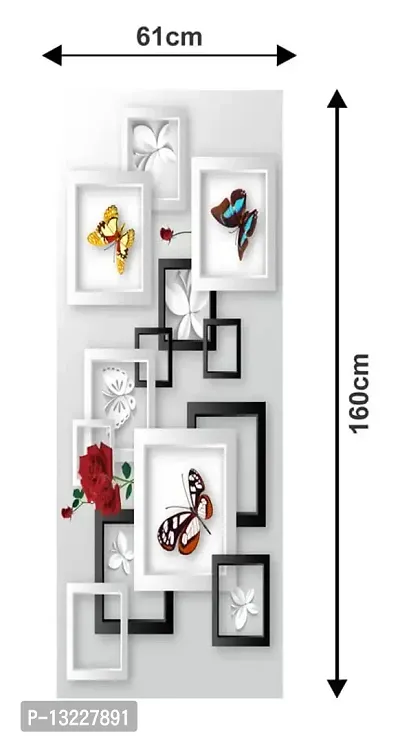 Decorative Tree Birds in air (Double Door Double Door Fridge Wall Sticker )-thumb4