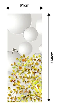 Decorative White Bubbles with Tree (Double Door Double Door Fridge Wall Sticker )-thumb3