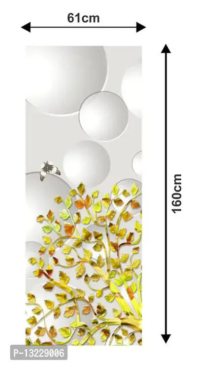 Decorative White Bubbles with Tree (Double Door Double Door Fridge Wall Sticker )-thumb4