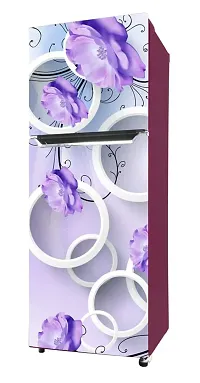Decorative Beautiful Purple Flower 60x160 Fridge Sticker-thumb1