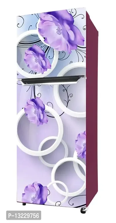 Decorative Beautiful Purple Flower 60x160 Fridge Sticker-thumb2